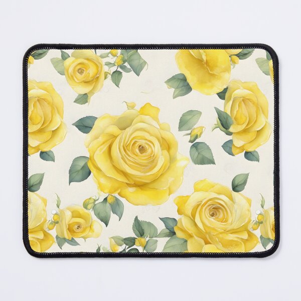 Item preview, Cheerful Watercolor Yellow Roses Flowers Floral Patterns designed and sold by Wonder Of Light.