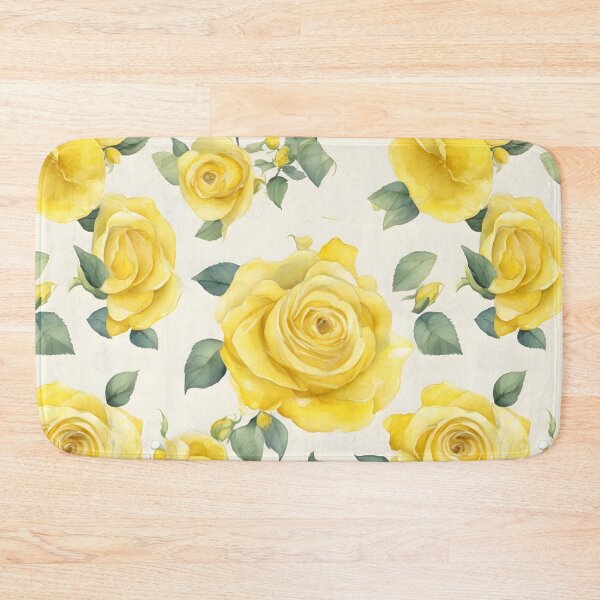 Item preview, Cheerful Watercolor Yellow Roses Flowers Floral Patterns designed and sold by Wonder Of Light.