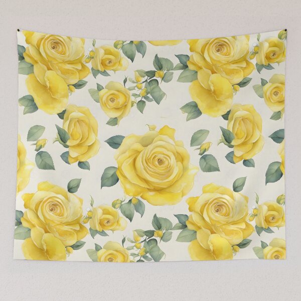 Item preview, Cheerful Watercolor Yellow Roses Flowers Floral Patterns designed and sold by Wonder Of Light.
