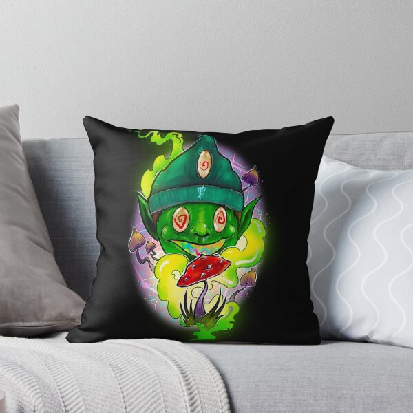 Item preview, Green self transforming mushroom machine elf -Psychedelic Art, designed and sold by Mitch616Art.