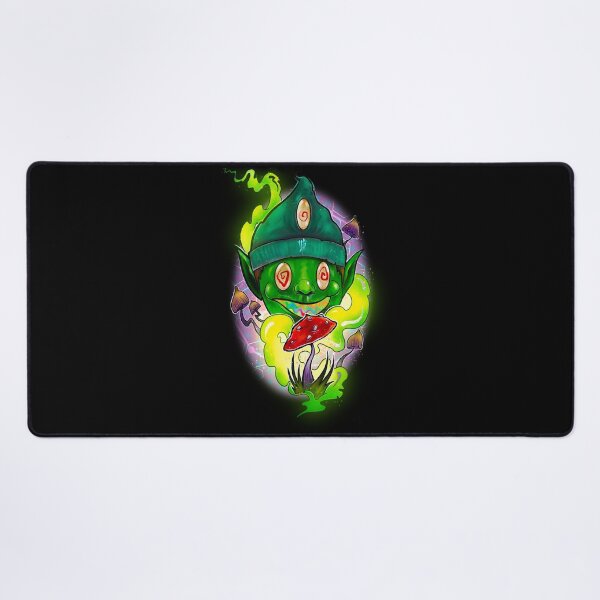 Item preview, Green self transforming mushroom machine elf -Psychedelic Art, designed and sold by Mitch616Art.