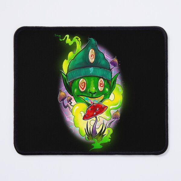 Item preview, Green self transforming mushroom machine elf -Psychedelic Art, designed and sold by Mitch616Art.