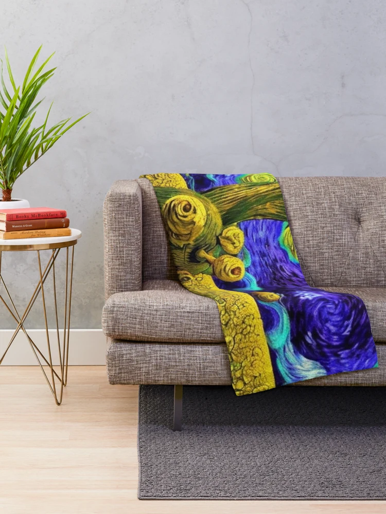 Thumbnail 2 of 6, Throw Blanket, Yellow Roses designed and sold by cfbennettmedia.
