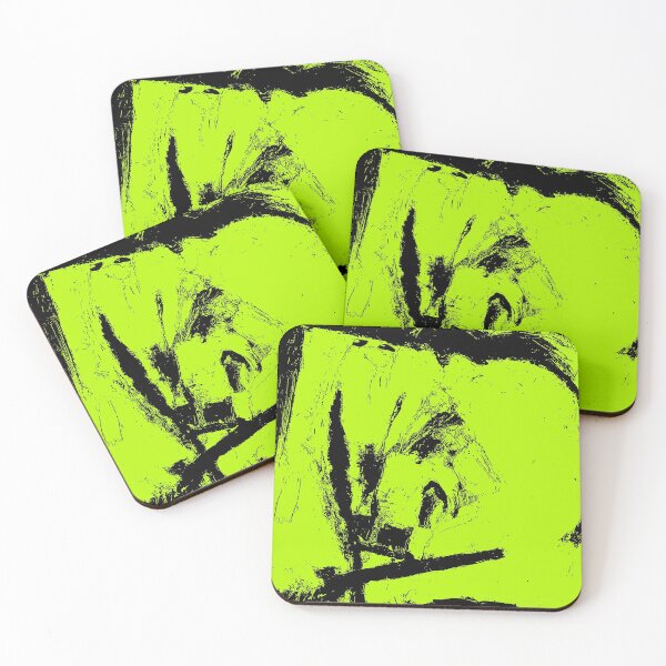 Item preview, Black scratches in a green background, abstract art designed and sold by paulo silveira.
