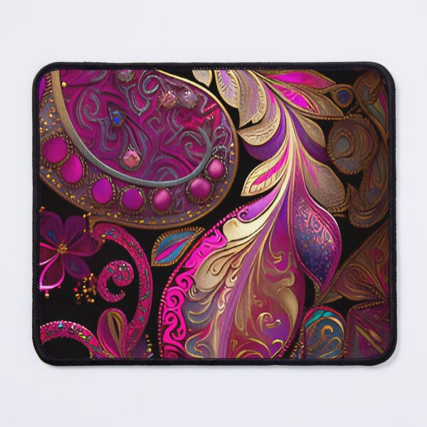 Item preview, Glittery Boho Paisley , Fuchsia,Pnk, designed and sold by GemstoneandLeaf.