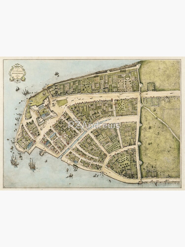 Thumbnail 2 von 2, Galeriedruck, Castello-Plan von New Amsterdam (Manhattan) designt und verkauft von PZAndrews.