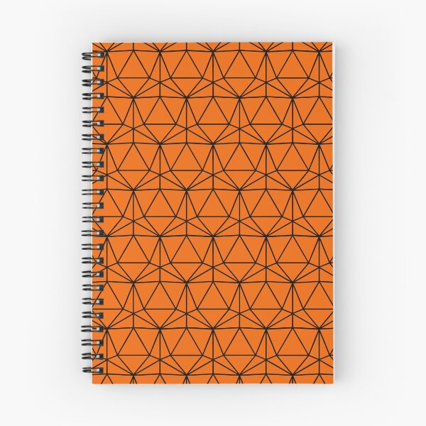 Item preview, Dodecahedron DND TTRPG Repeating Pattern Orange and Black designed and sold by ReverieFab.