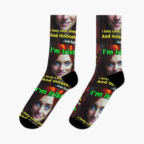 Item preview, Irish Saying - I'm Irish I Only Look Sweet And Innocent designed and sold by IrishProverbs.