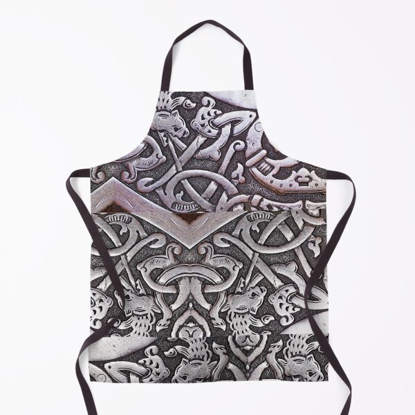 Item preview, viking wood carving design with dragons designed and sold by LGMmugsdesign.