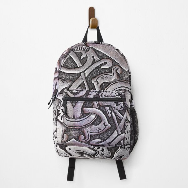 Item preview, viking wood carving design with dragons designed and sold by LGMmugsdesign.