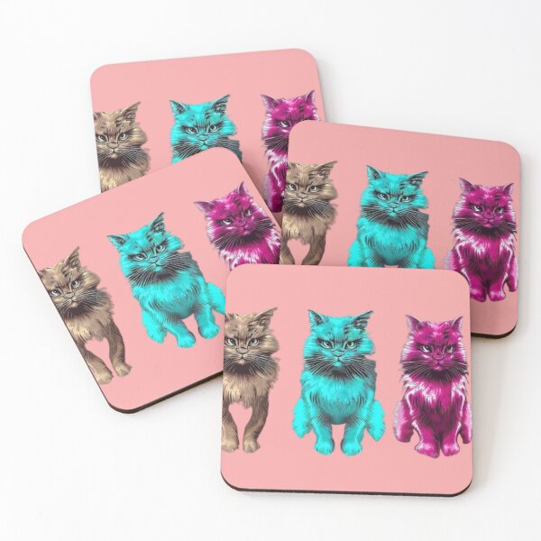 Item preview, Three cats of color look at you designed and sold by JaroDesign2023.