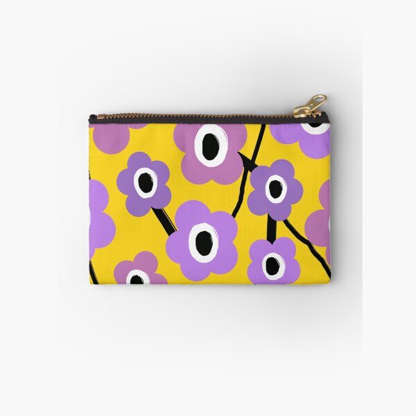 Item preview, Iconic Retro Scandinavian Floral Pattern in Purple and Yellow designed and sold by Deutschic.