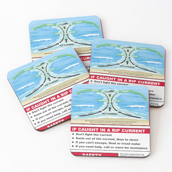 Item preview, Rip Currents Break The Grip of The Rip Ocean Beaches Swim Safety designed and sold by SolanaHouse.
