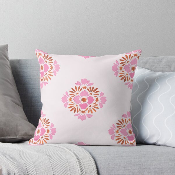 Item preview, Pretty Boho Floral Sunset Tile Design Pink  designed and sold by WildFlowerWC.