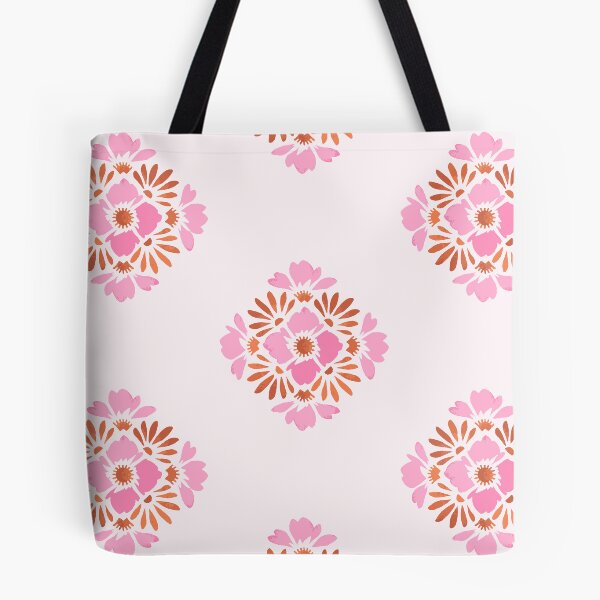 Item preview, Pretty Boho Floral Sunset Tile Design Pink  designed and sold by WildFlowerWC.