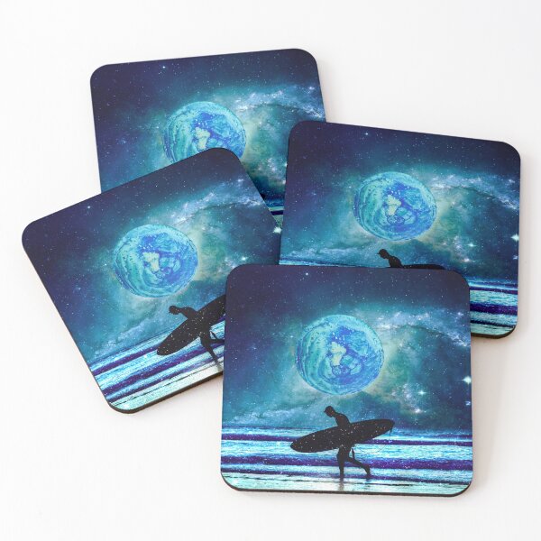 Item preview, Surfer in cosmic Space Beach  designed and sold by Yasmine khalifa.
