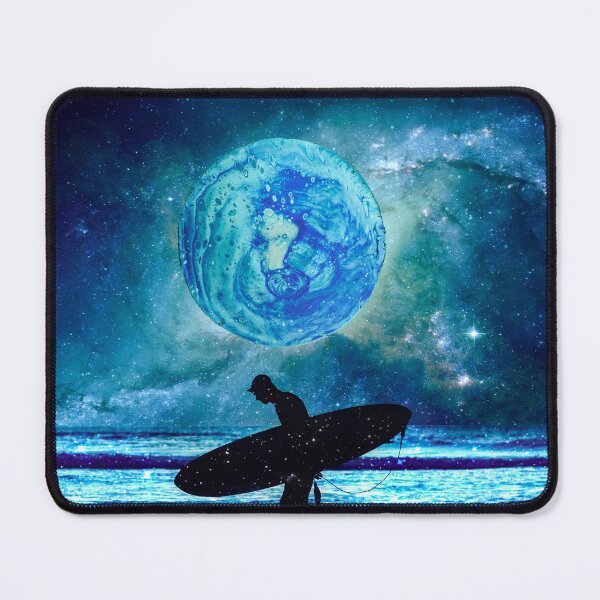 Item preview, Surfer in cosmic Space Beach  designed and sold by Yasmine khalifa.