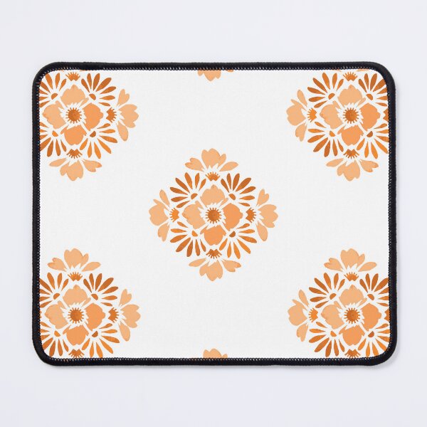Item preview, Pretty Boho Floral Sunset Tile Design Rust designed and sold by WildFlowerWC.