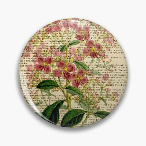 Item preview, Botanical print, on old book page - wildflower designed and sold by Art by Lilia.
