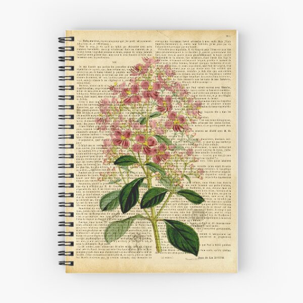 Item preview, Botanical print, on old book page - wildflower designed and sold by Art by Lilia.