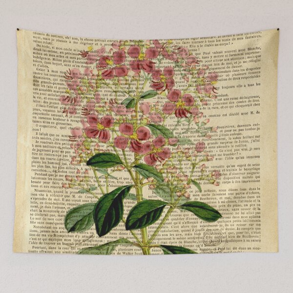 Item preview, Botanical print, on old book page - wildflower designed and sold by Art by Lilia.