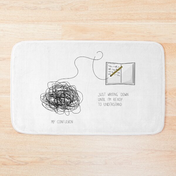 Item preview, Inspirational illustration of journaling when confused designed and sold by SooperYela.