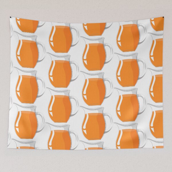 Item preview, glass jug with orange juice designed and sold by Zhanna Lenivaya.
