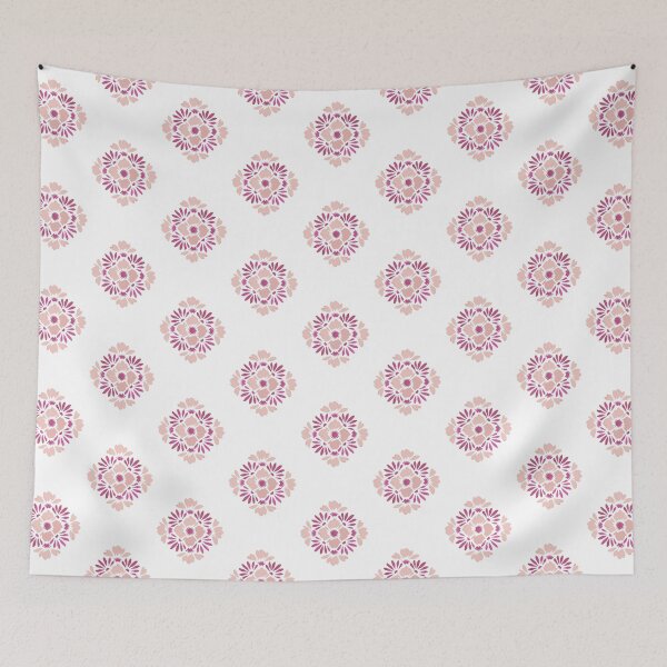 Item preview, Pretty Boho Floral Sunset Tile Design Magenta designed and sold by WildFlowerWC.