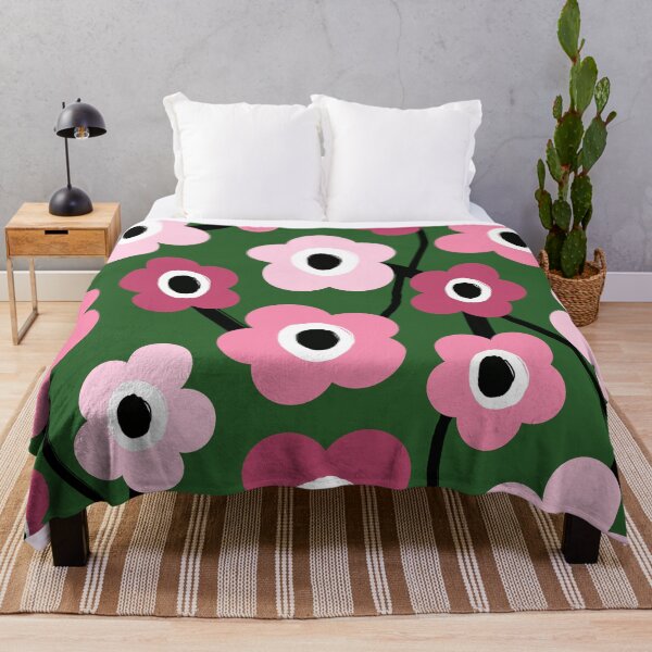 Item preview, Iconic Retro Scandinavian Floral Pattern in Pink and Green #1 designed and sold by Deutschic.