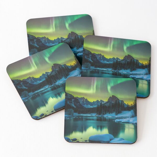 Item preview, Beautiful green aurora borealis illuminating the sky designed and sold by RK - Shop.