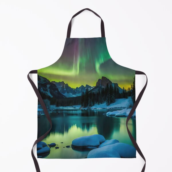 Item preview, Beautiful green aurora borealis illuminating the sky designed and sold by RK - Shop.