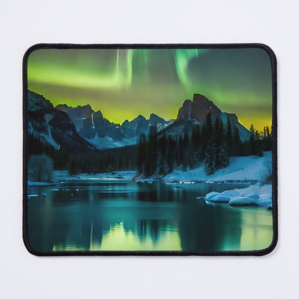 Item preview, Beautiful green aurora borealis illuminating the sky designed and sold by RK - Shop.