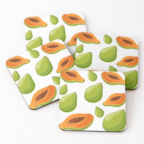 Item preview, papaya fruit vitamins summer on a light background designed and sold by Zhanna LL.