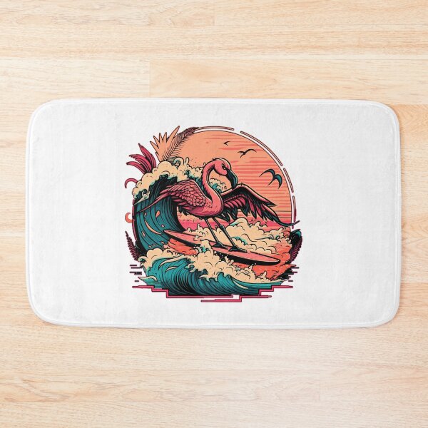 Item preview, Surfing Pink Flamingo designed and sold by Meliafroggy.