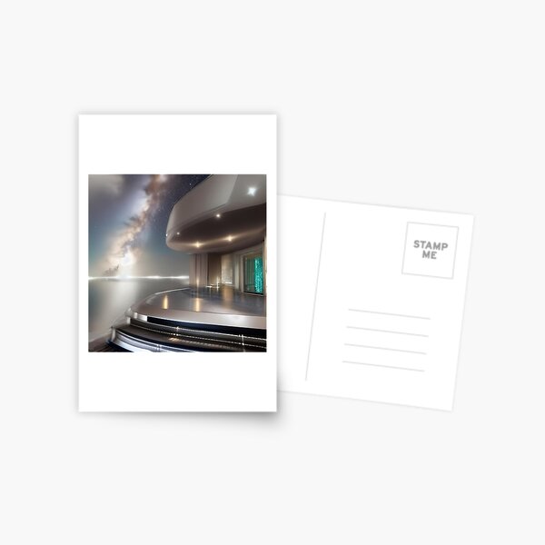 Futuristic Residence From Earthlike Kepler 452b View Of Andromeda Postcard