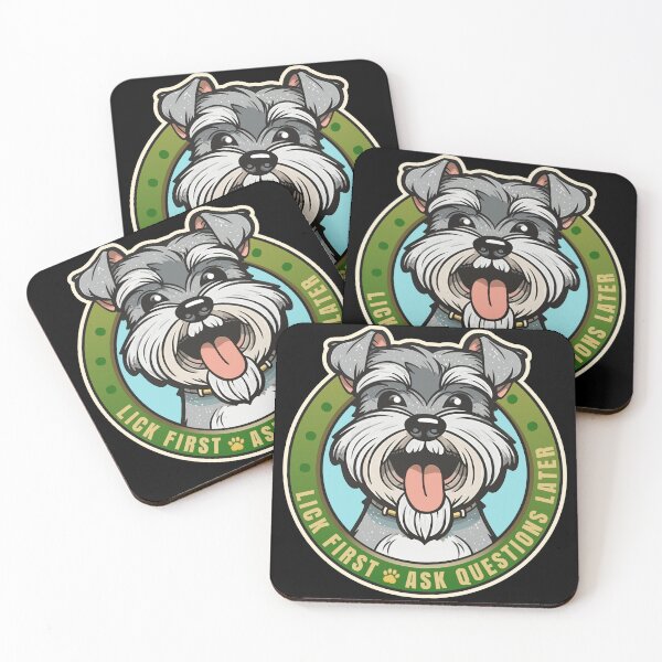 Item preview, Lick First Schnauzer Dog Design designed and sold by danielliamgill.