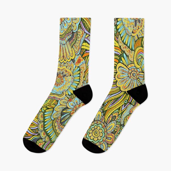 Item preview, Mandalas flowers in predominant colors yellow and blue  designed and sold by JaroDesign2023.