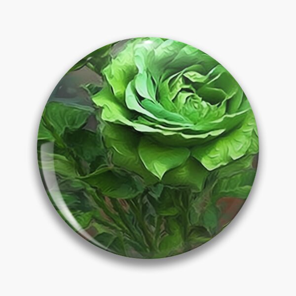 Item preview, The Green Rose: A Symbol of Life and Rejuvenation in Oil Painting designed and sold by EmeraldeaArt.