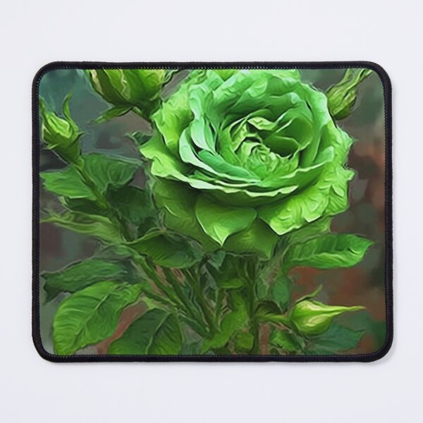 Item preview, The Green Rose: A Symbol of Life and Rejuvenation in Oil Painting designed and sold by EmeraldeaArt.