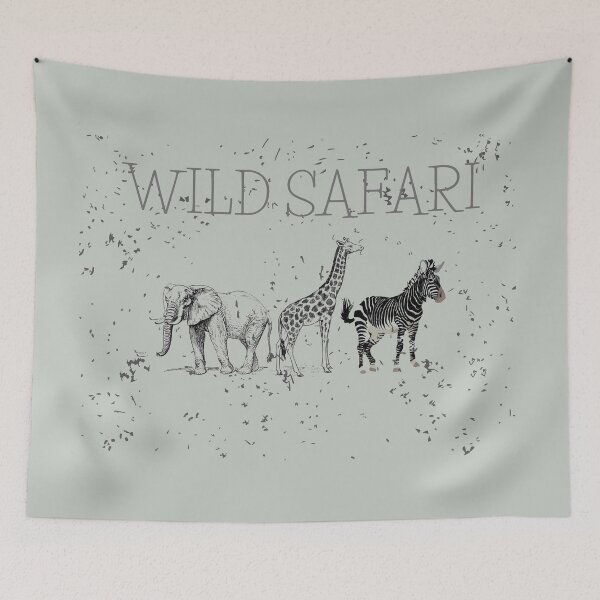 Item preview, T-shirt wild animals 'WILD SAFARI' designed and sold by Gadget80.