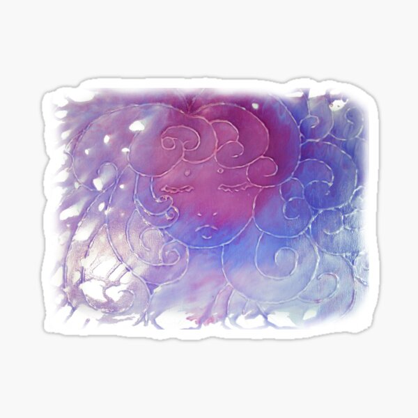 artsy sister pouring medium in blue - Sorrow Sticker