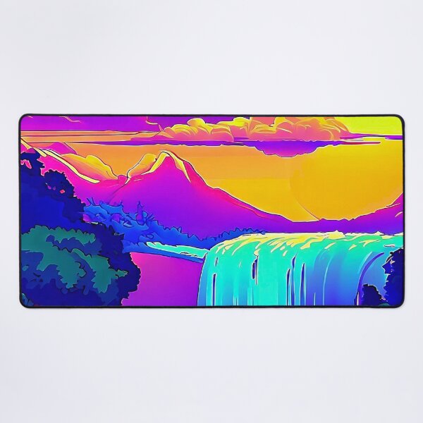 Item preview, Waterfall Sunset Pop Art Landscape designed and sold by LaRoach Digital Arts.