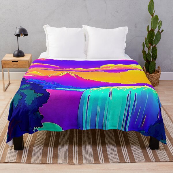 Item preview, Waterfall Sunset Pop Art Landscape designed and sold by LaRoach Digital Arts.