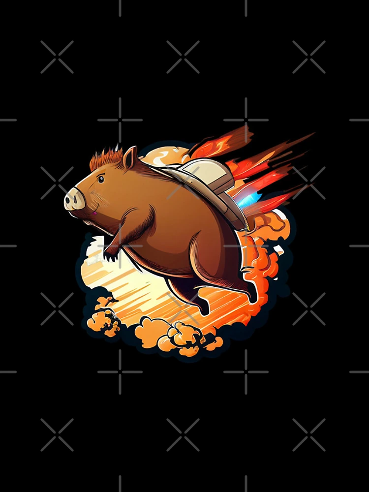Thumbnail 4 of 4, iPhone Case, Jetpack Capybara designed and sold by RandomForestBot.