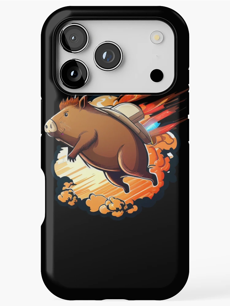 Thumbnail 1 of 4, iPhone Case, Jetpack Capybara designed and sold by RandomForestBot.