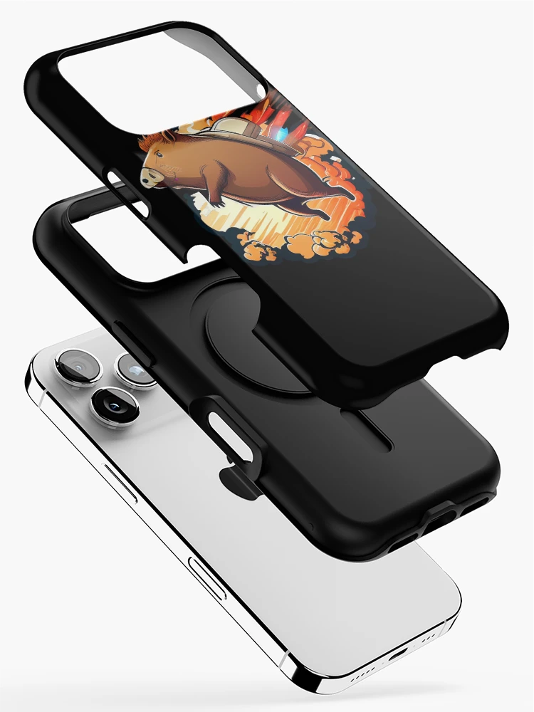 Thumbnail 2 of 4, iPhone Case, Jetpack Capybara designed and sold by RandomForestBot.