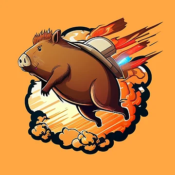 Aperçu de l'œuvre Capybara Jetpack de RandomForestBot