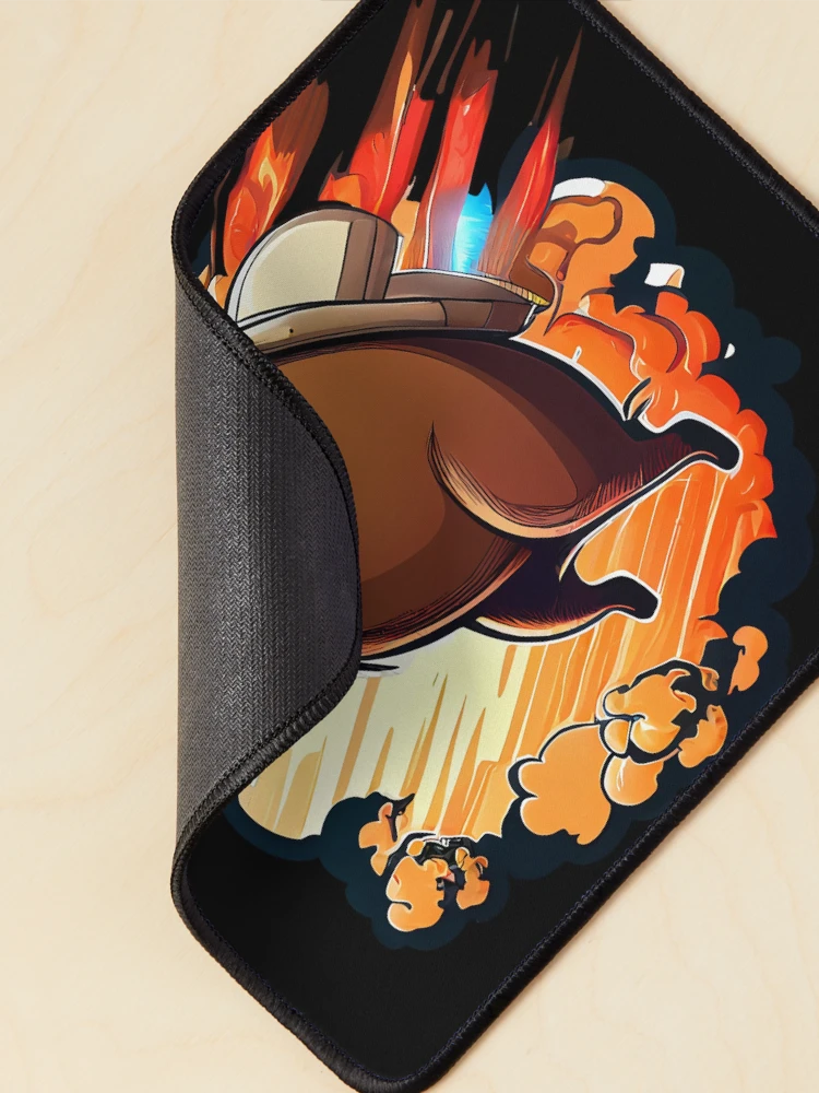 Thumbnail 2 of 5, Mouse Pad, Jetpack Capybara designed and sold by RandomForestBot.