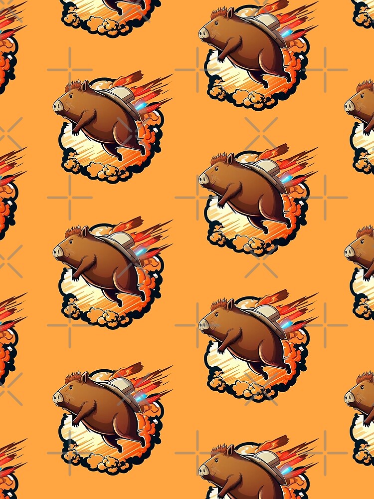 Thumbnail 3 of 3, Scarf, Jetpack Capybara designed and sold by RandomForestBot.