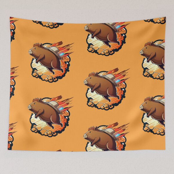 Item preview, Jetpack Capybara designed and sold by RandomForestBot.